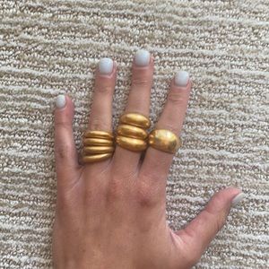 H&M Gold Dome Rings